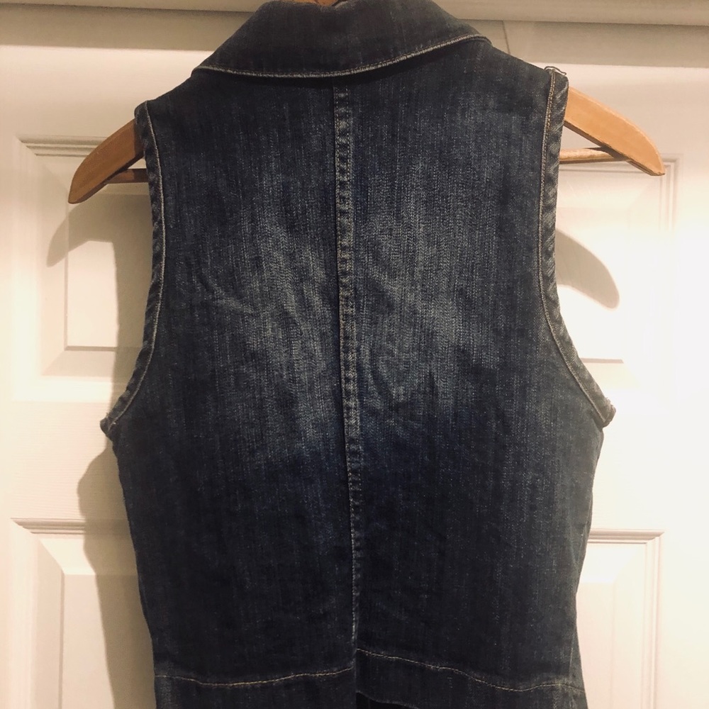 Jean Vest w/ Rhinestone Buttons - Picture 5 of 5